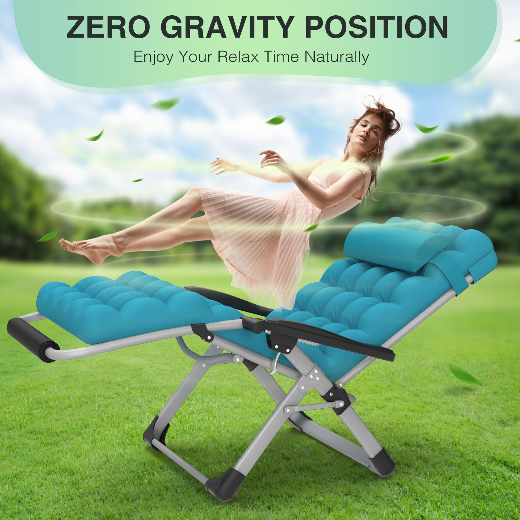 Suteck lifestyle on patio with chair in recline, relaxing outdoor lounging for home gatherings
