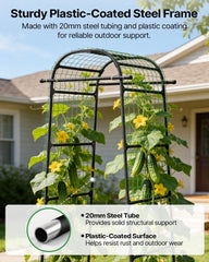 Suteck nylon net detail with ties showing secure plant attachment benefit