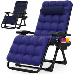 Suteck zero gravity chair front view showing sturdy frame and fabric comfort