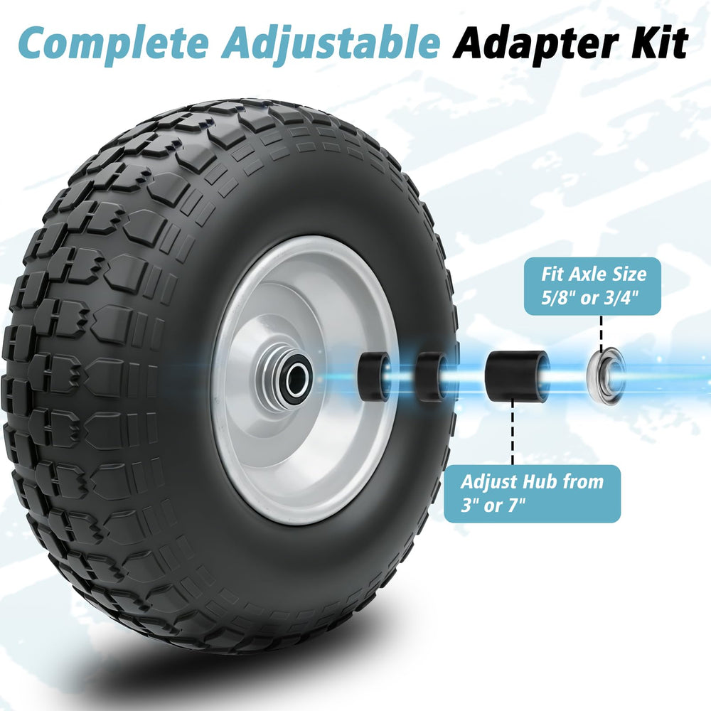 Sutmorly close detail of polyurethane foam tread showing puncture-proof reliability
