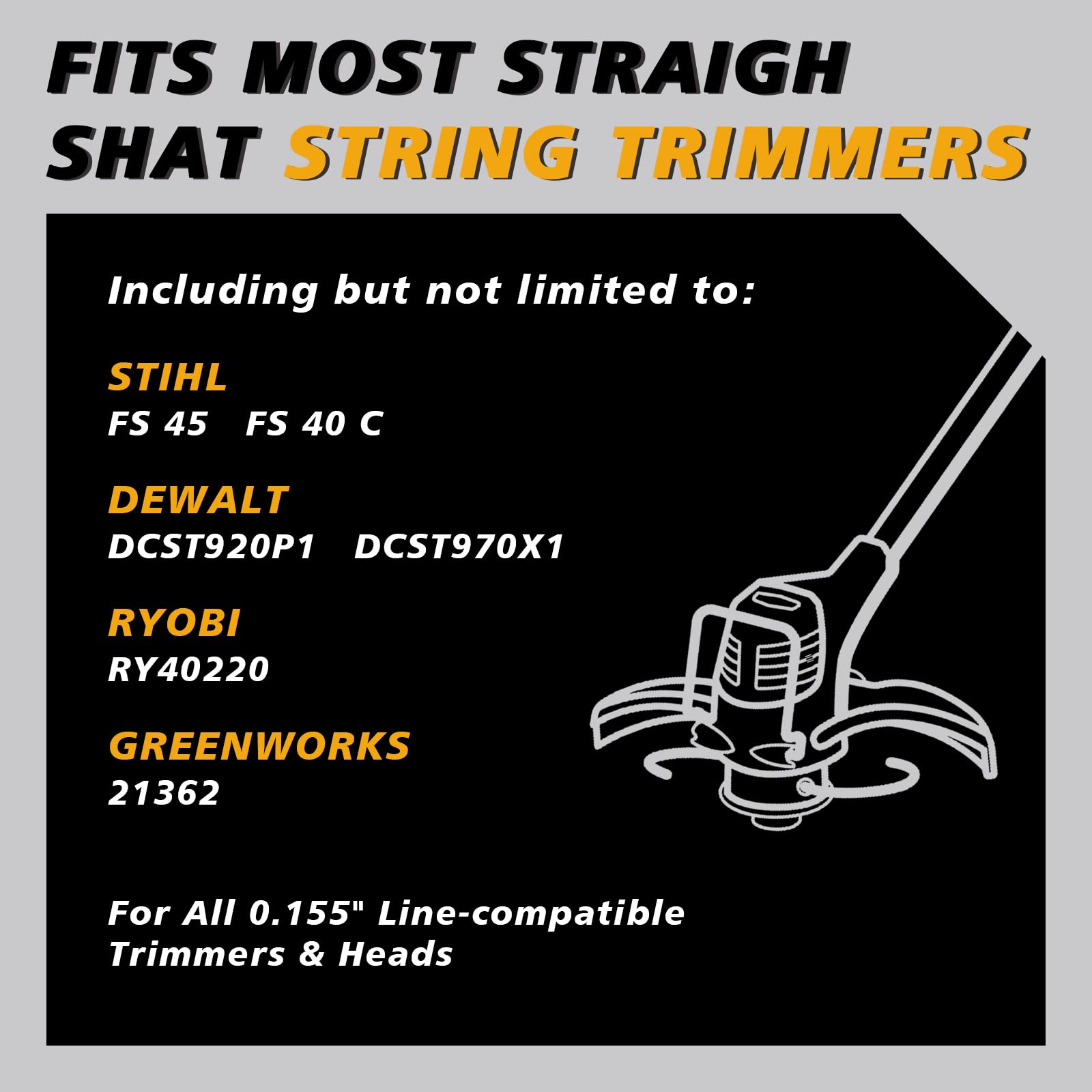 Sutmorly label closeup showing 0.155" and 604ft specs for purchase confidence