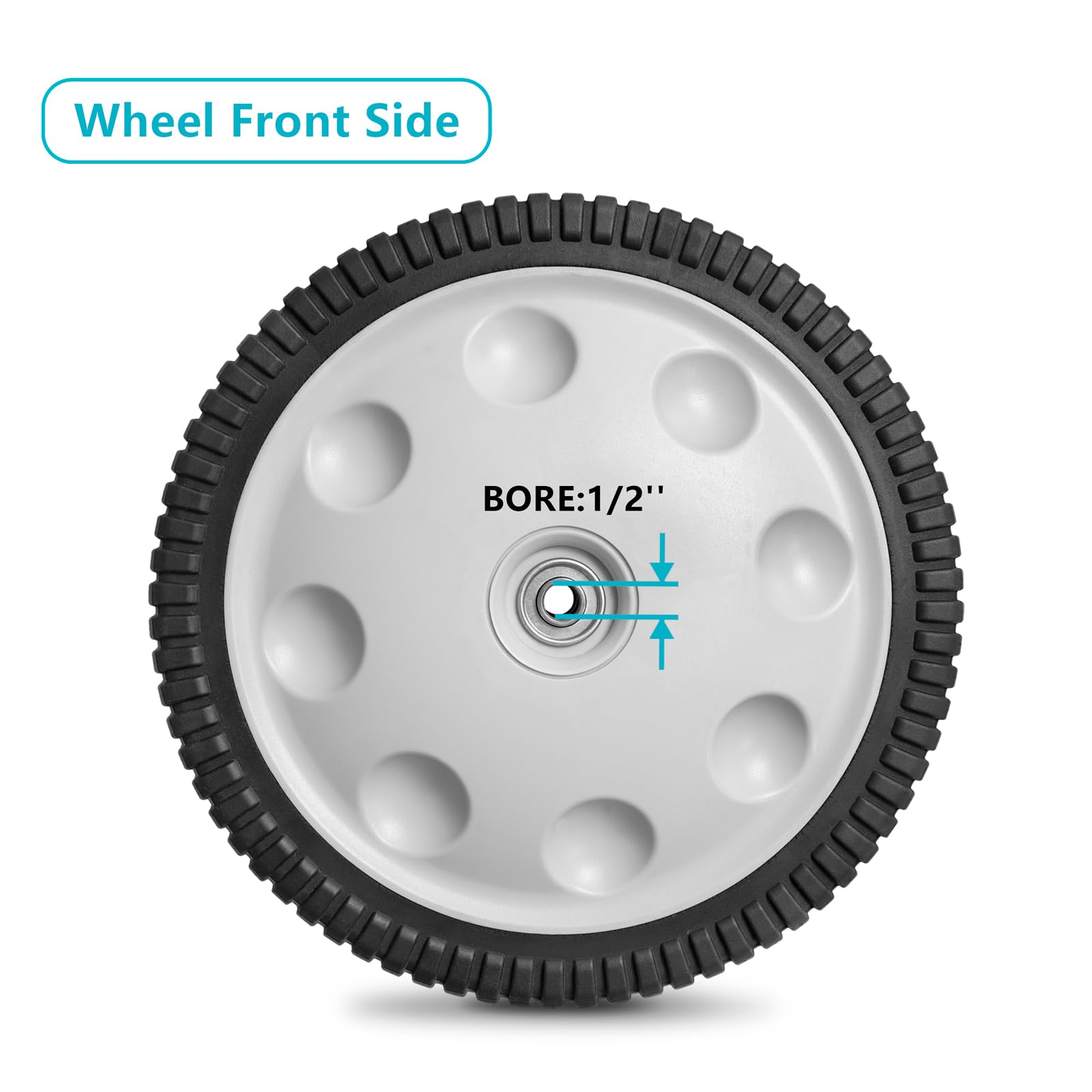Sutmorly wheel next to ruler showing 12 inch size for compatibility check