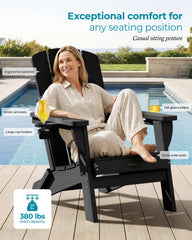 SUUNYN folded Adirondack chair flat for compact storage and easy transport