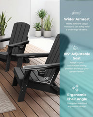 SUUNYN close-up of slatted seat and angled back for long-lasting comfort