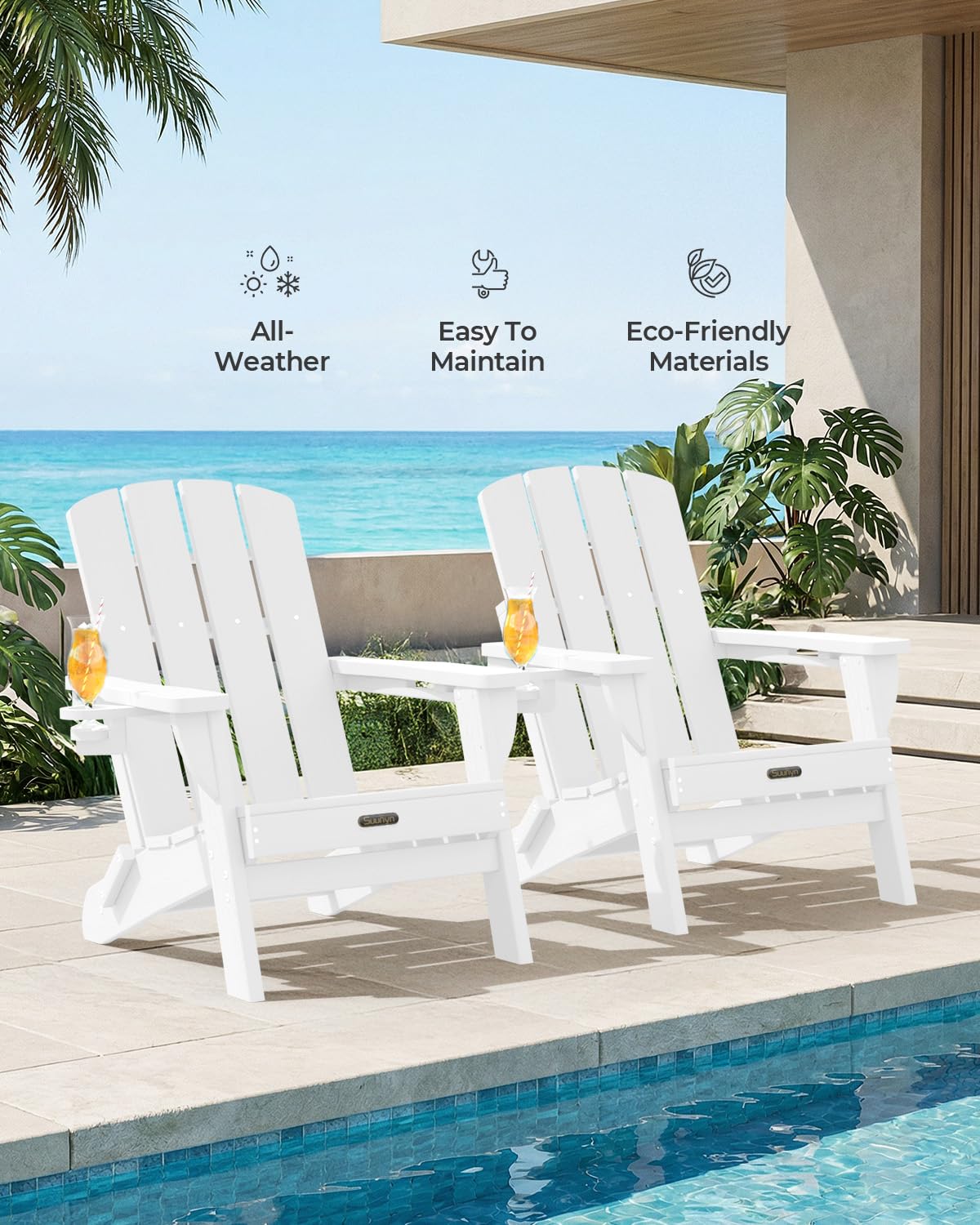 SUUNYN chair folded flat demonstrating compact storage convenience