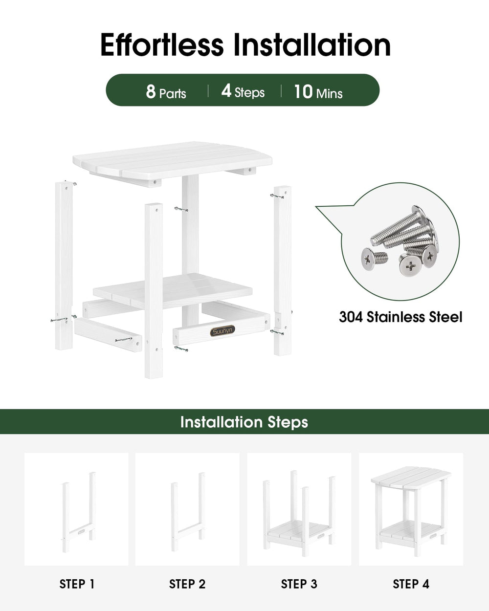 SUUNYN next to a chair for scale illustrating compact 17-inch footprint advantage