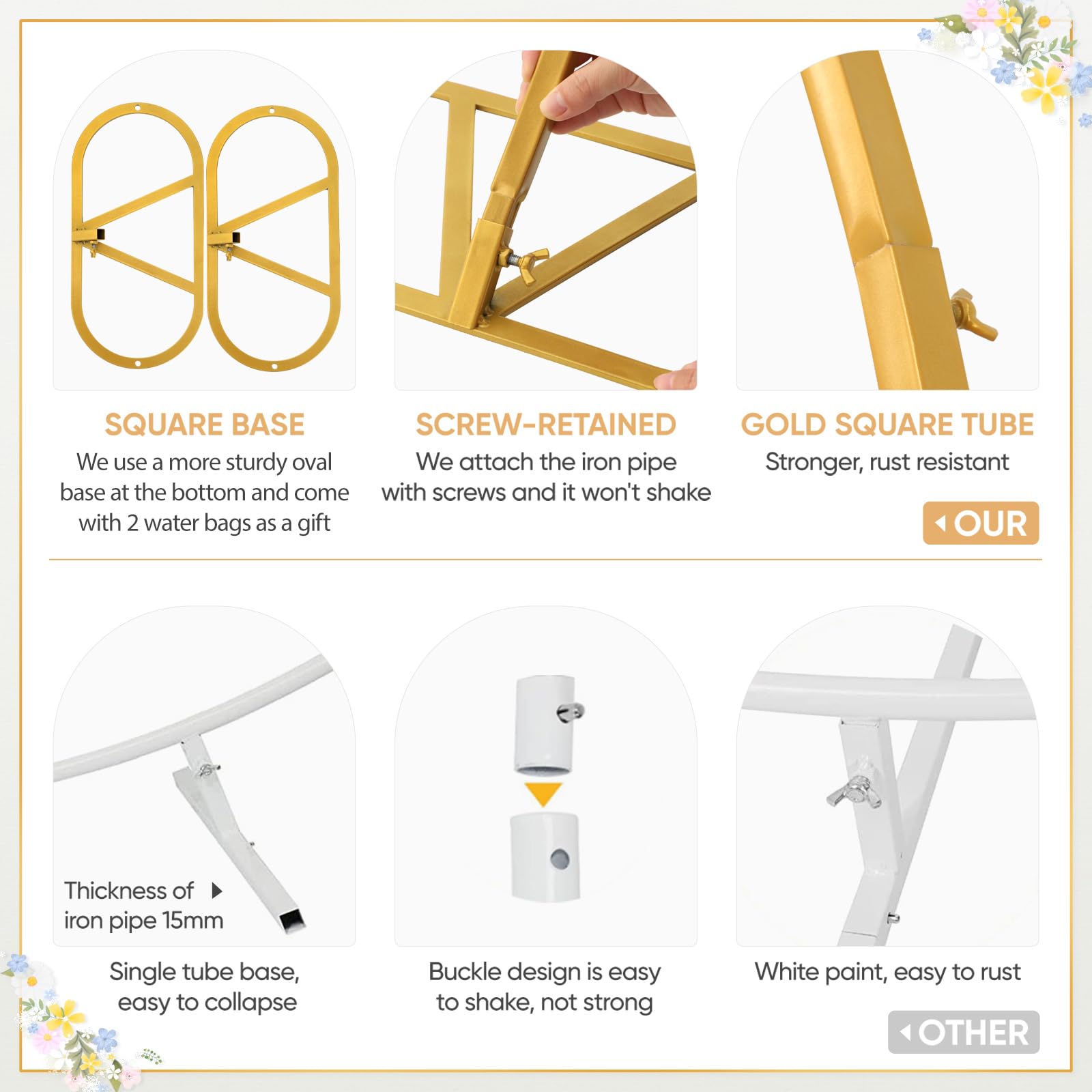 SuuWoee double-rectangle base pictured demonstrating windproof secure support