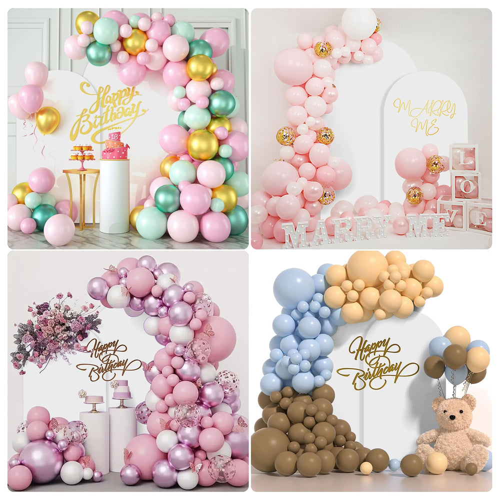SuuWoee 6ft arch styled with balloons ideal for intimate photo backgrounds