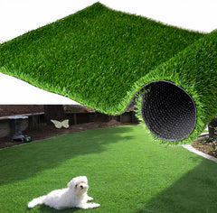 SUWUYUE front view of 3x5 turf mat showing full green coverage and tidy edges