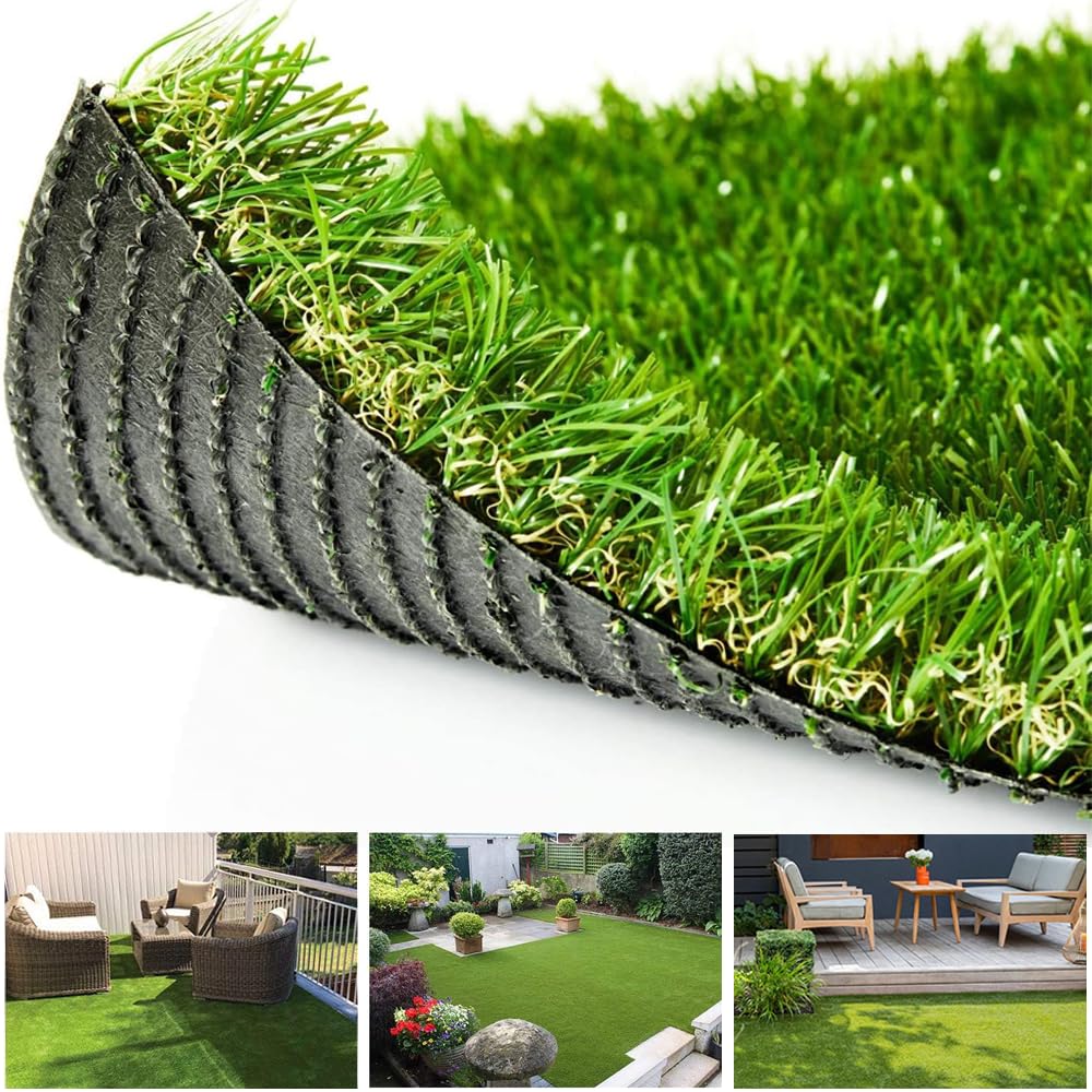 SUWUYUE front view of 4x6 turf showing neat edges and realistic greenery