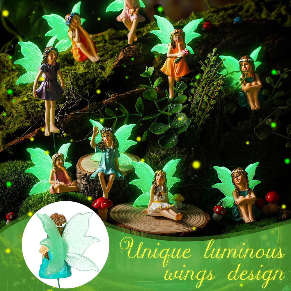 suzile fairy placed in a pot plant creating whimsical planter decoration