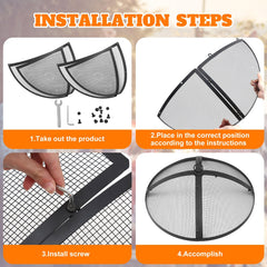 Suzile folded spark screen compact for easy storage and transport