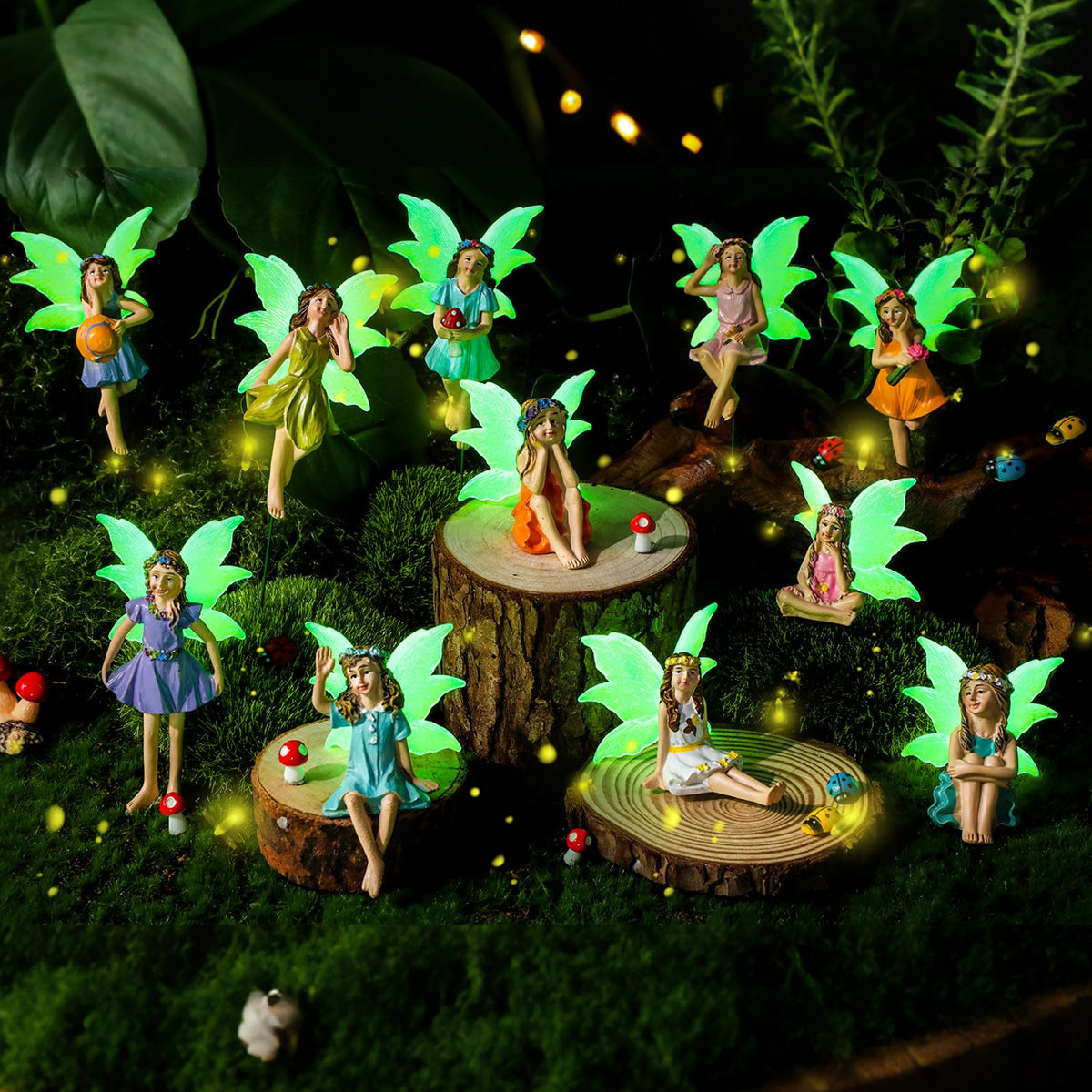 suzile front packaging showing all eleven fairies for instant magical decor