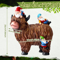 Suzile highland cow side detail close-up highlighting sculpted textures
