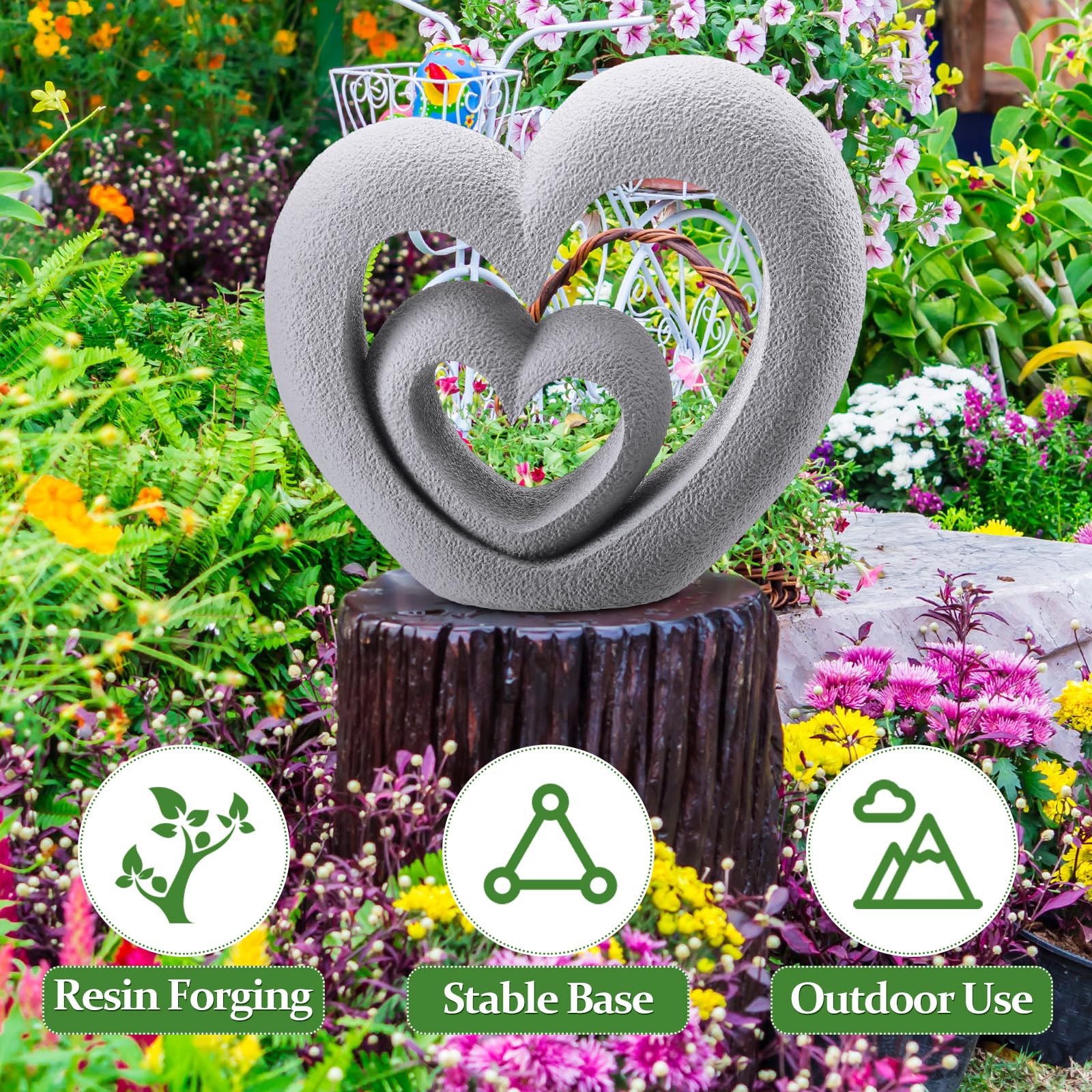 Suzile displayed in a garden setting adding peaceful decor and sentimental value