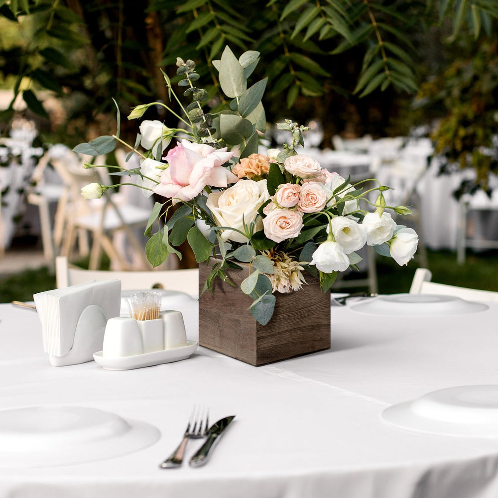 Suzile planter held in hand to show 5-inch scale and easy tabletop fit