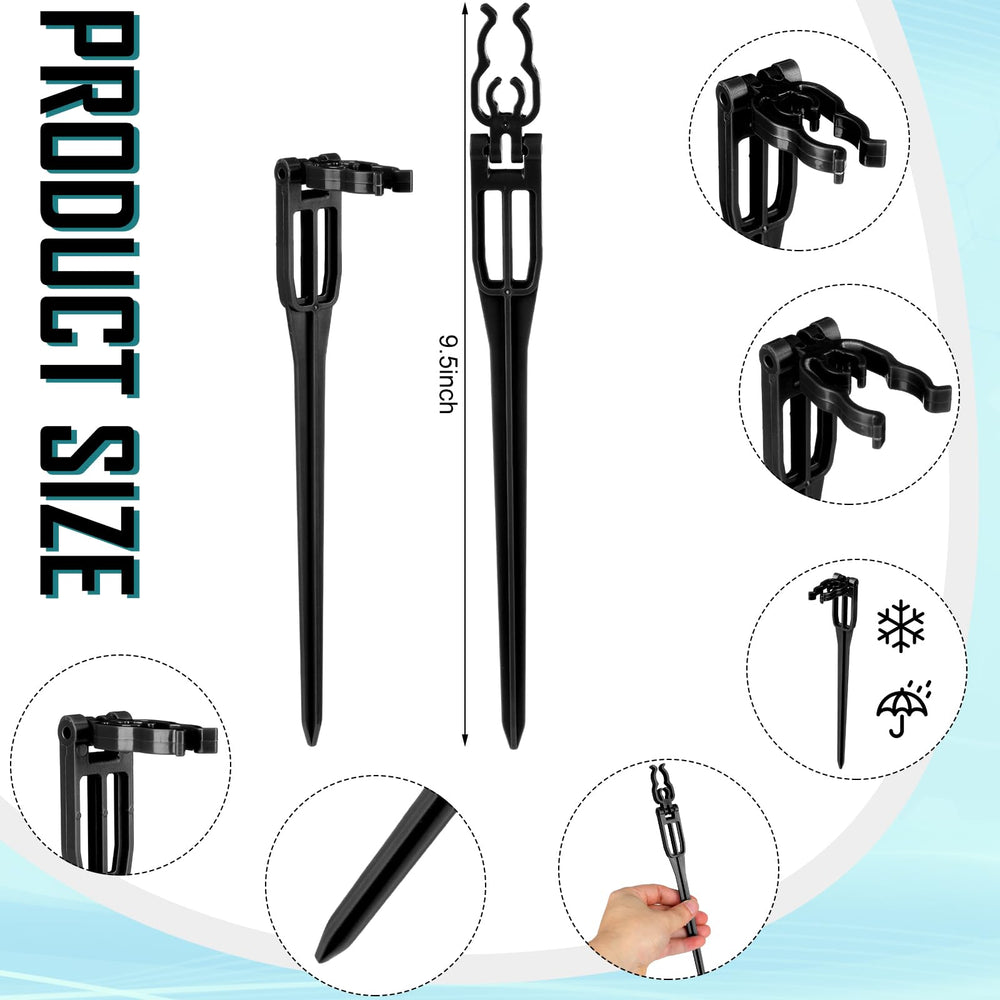 Suzile close-up of stake angle gear for adjustable light positioning and durability