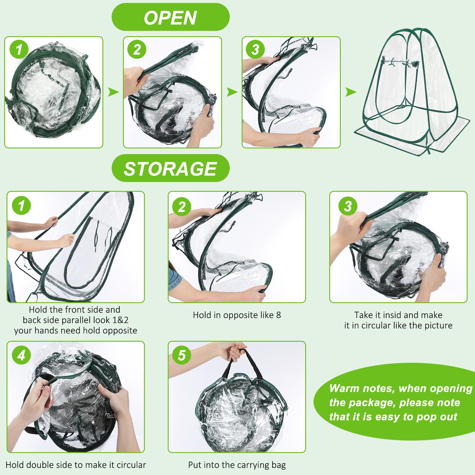 Suzile zipper window detail enabling easy access and ventilation for healthier plants benefit