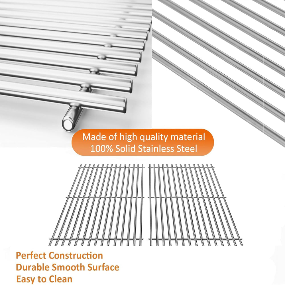 SUZLON grates installed on a Genesis grill demonstrating even heat distribution