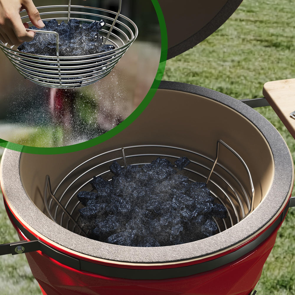 SUZLON installed in Large Big Green Egg demonstrating improved airflow and combustion