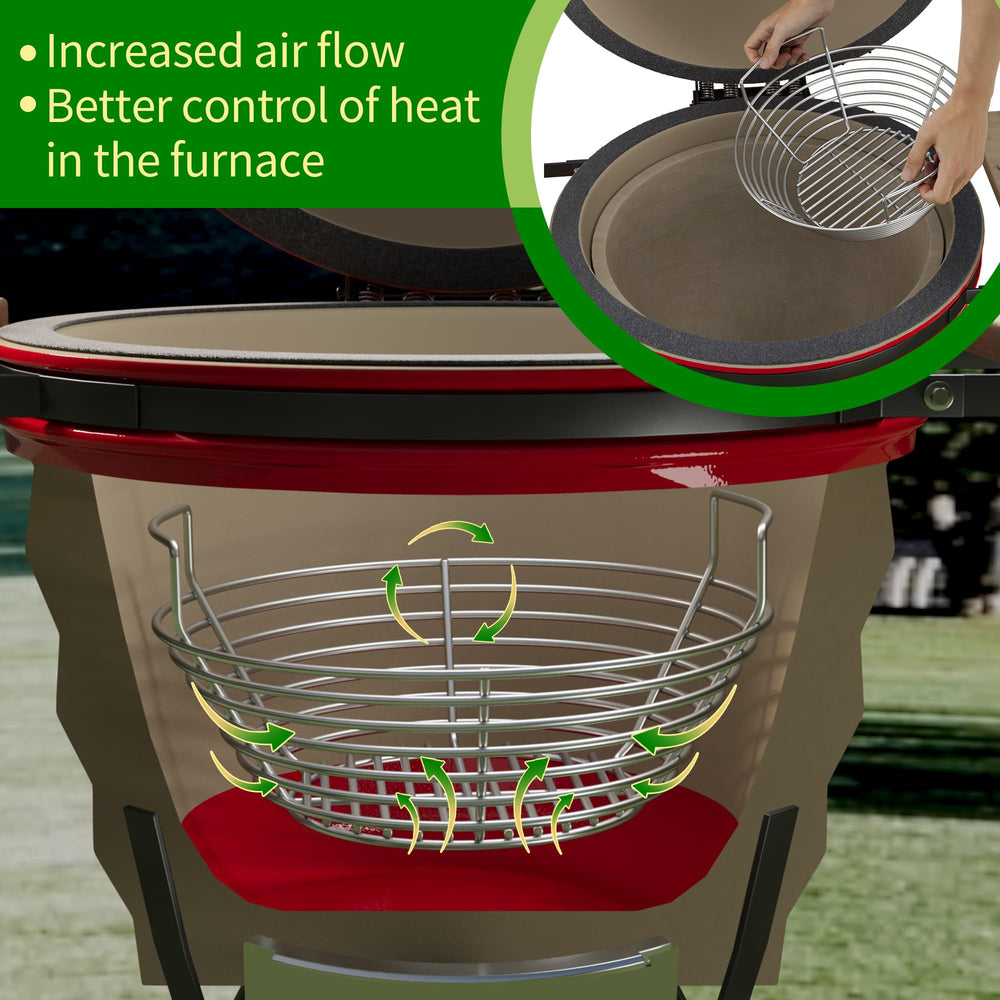 SUZLON in backyard grill session illustrating cleaner ash management and convenience