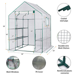 SV SCOOL VALUE inside view with tall plants, central workspace for potting and access