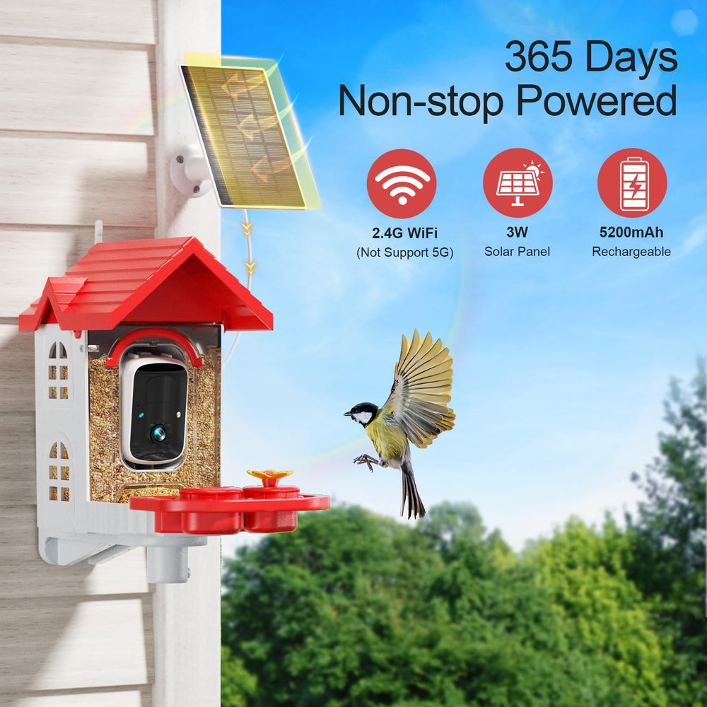 SV3C feeding ports with included nectar forks showing accessories benefit: versatile feeding