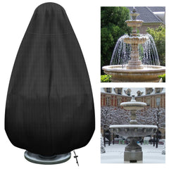 Svepndic front view of cover protecting fountain, durable all-weather shield