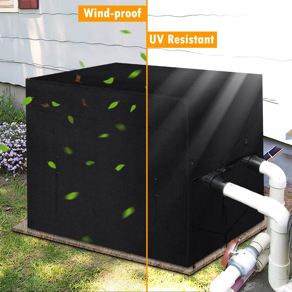 Svepndic size comparison next to heat pump showing proper fit