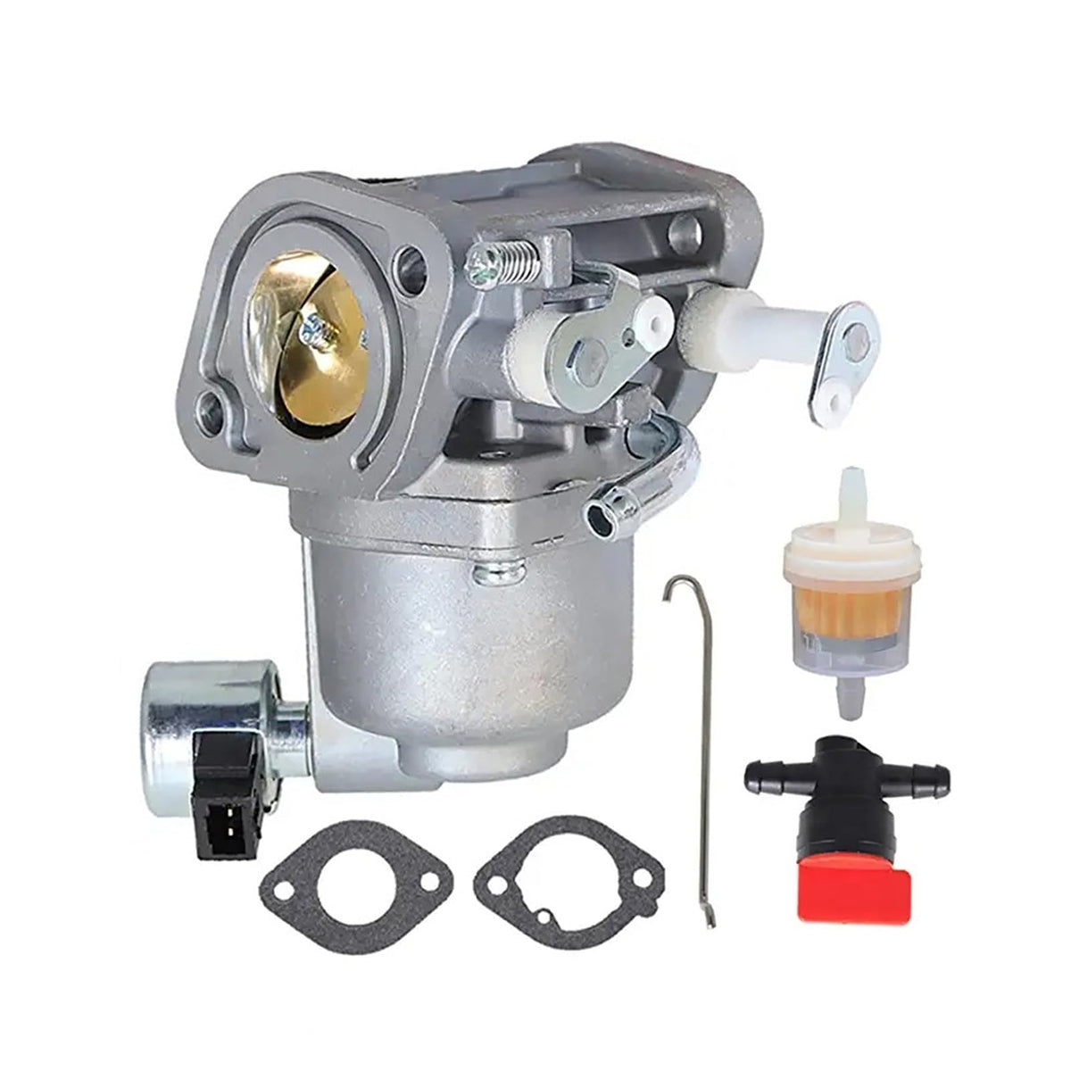 SVKCAR carburetor front view showing mounting ports and clean finish for easy replacement