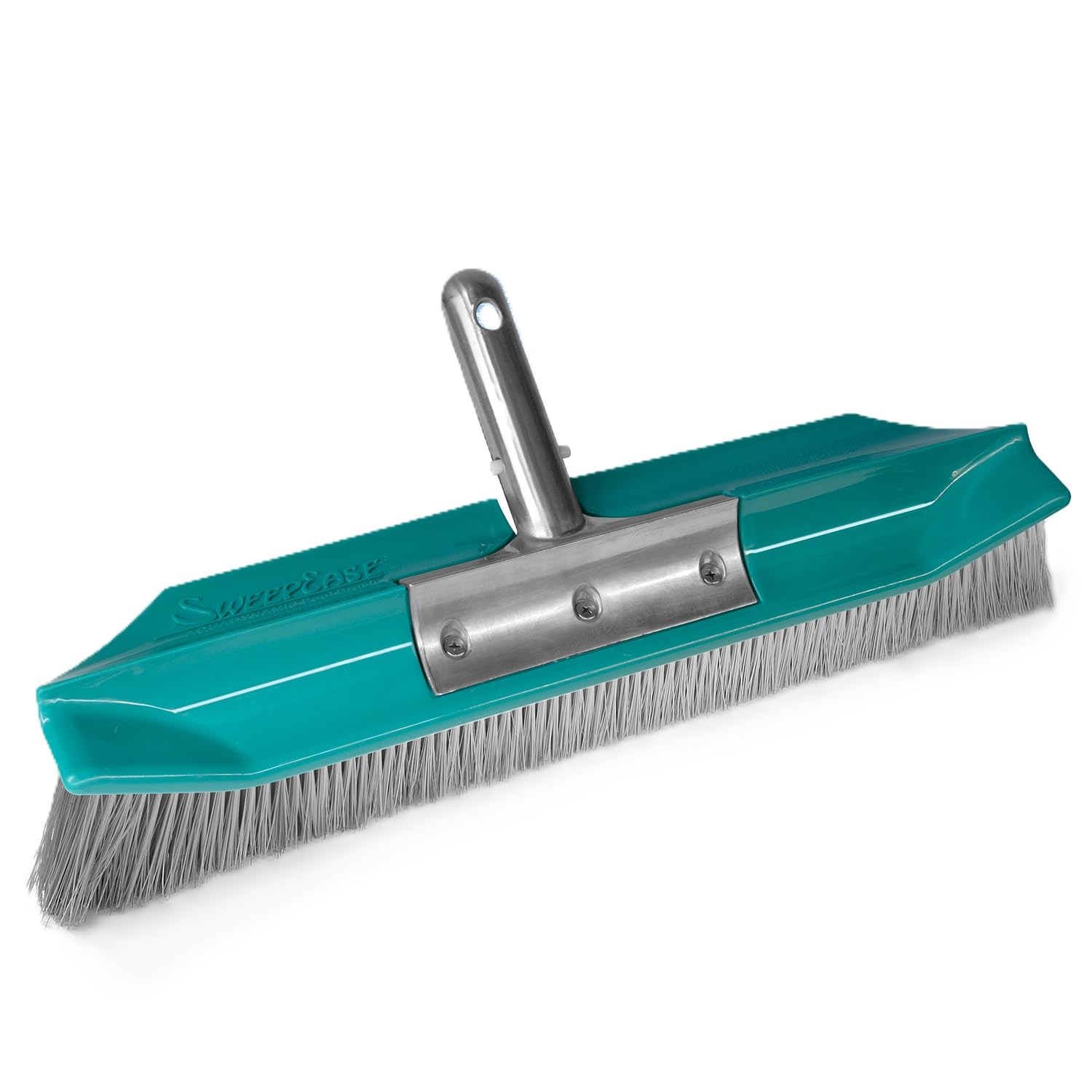 SweepEase Stingray front view showing 18-inch green body and full bristle coverage for faster cleaning