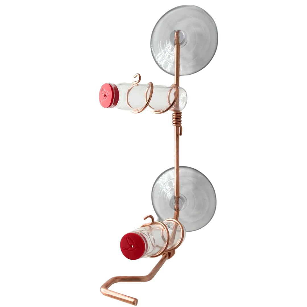 SWEET FEEDERS front view of copper window feeder shows elegant design and durability