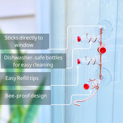 SWEET FEEDERS glass bottle close-up highlighting easy-fill neck and clarity