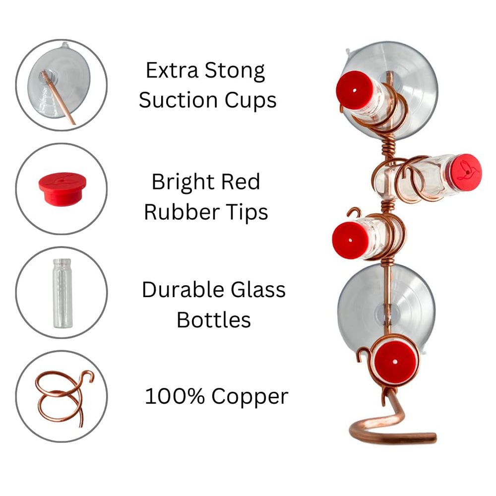 SWEET FEEDERS suction cup detail showing strong window attachment and stability