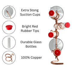 SWEET FEEDERS suction cup detail showing strong window attachment and stability