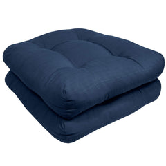 Sweet Home Collection navy close-up tuft detail showing fiber fill and durable stitching