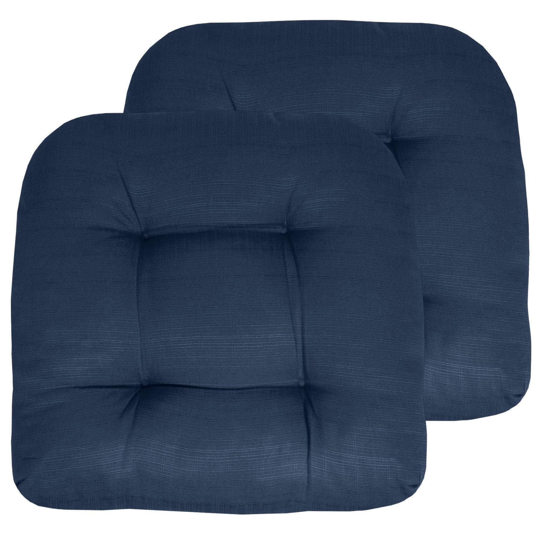 Sweet Home Collection navy front view showing tufted cushion and neat edges for comfort