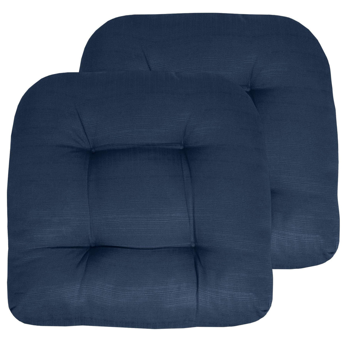 Sweet Home Collection navy front view showing tufted cushion and neat edges for comfort