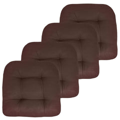 Sweet Home Collection front view of chocolate 19x19 cushion showing tufted design and comfort