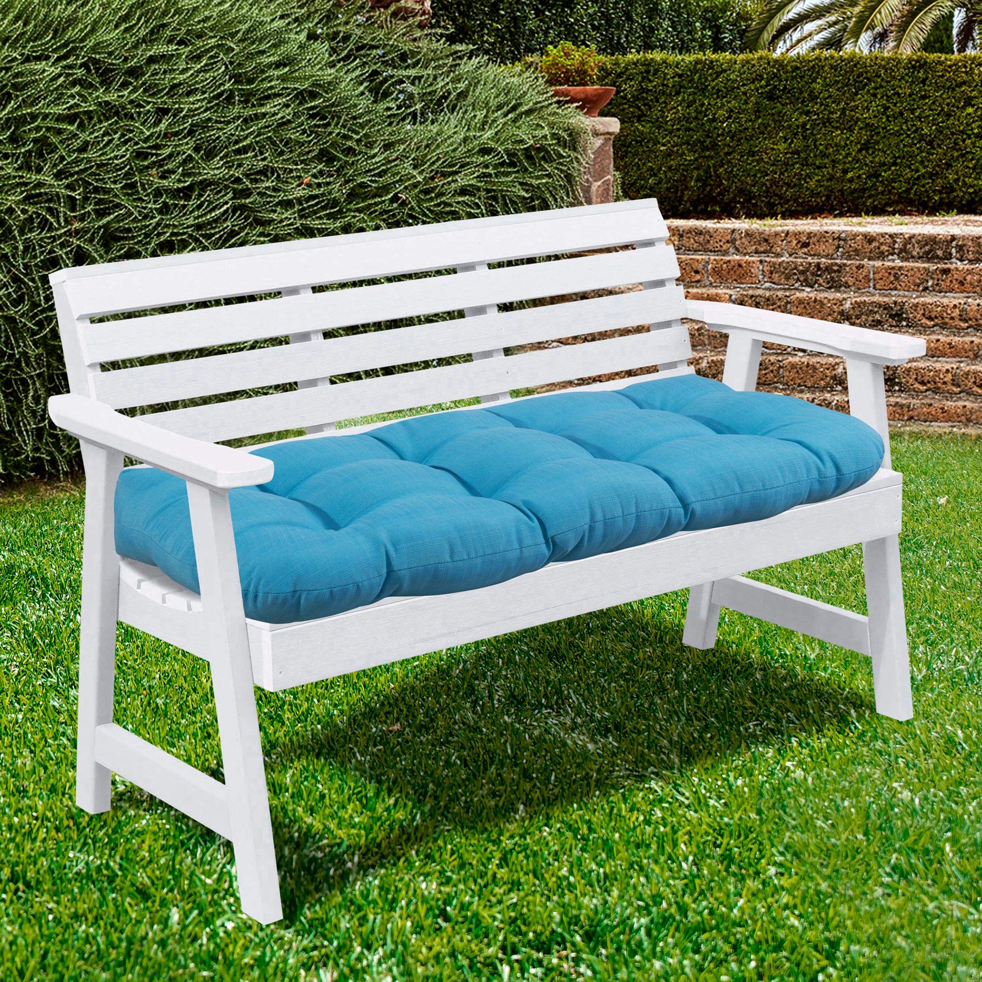 Sweet Home Collection teal front view cushion showing plush comfort and inviting color