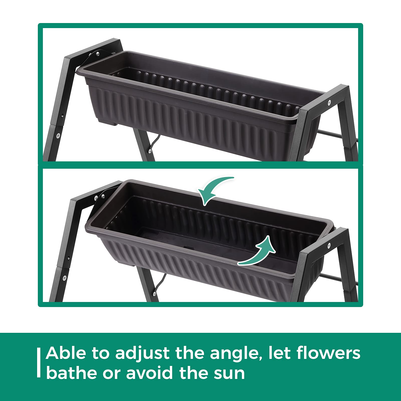 SweetBin hands planting herbs in a bin showing easy access and comfort benefit