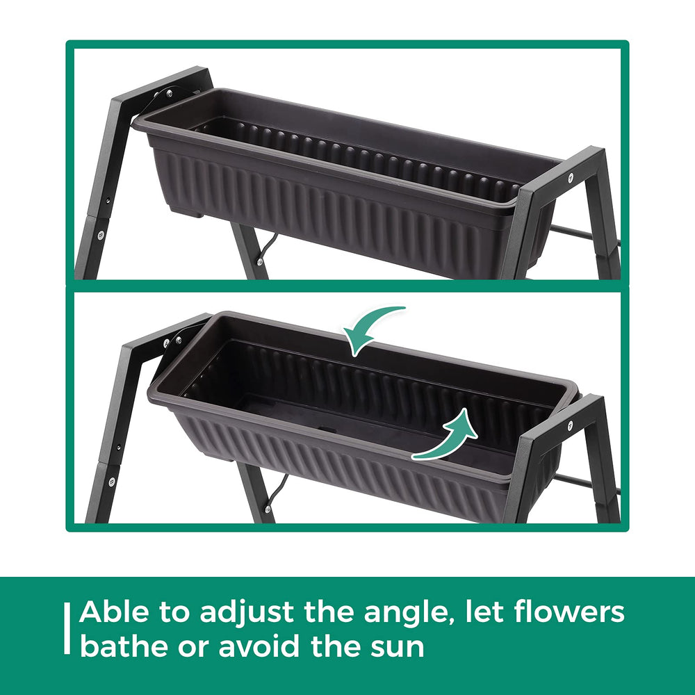 SweetBin hands planting herbs in a bin showing easy access and comfort benefit