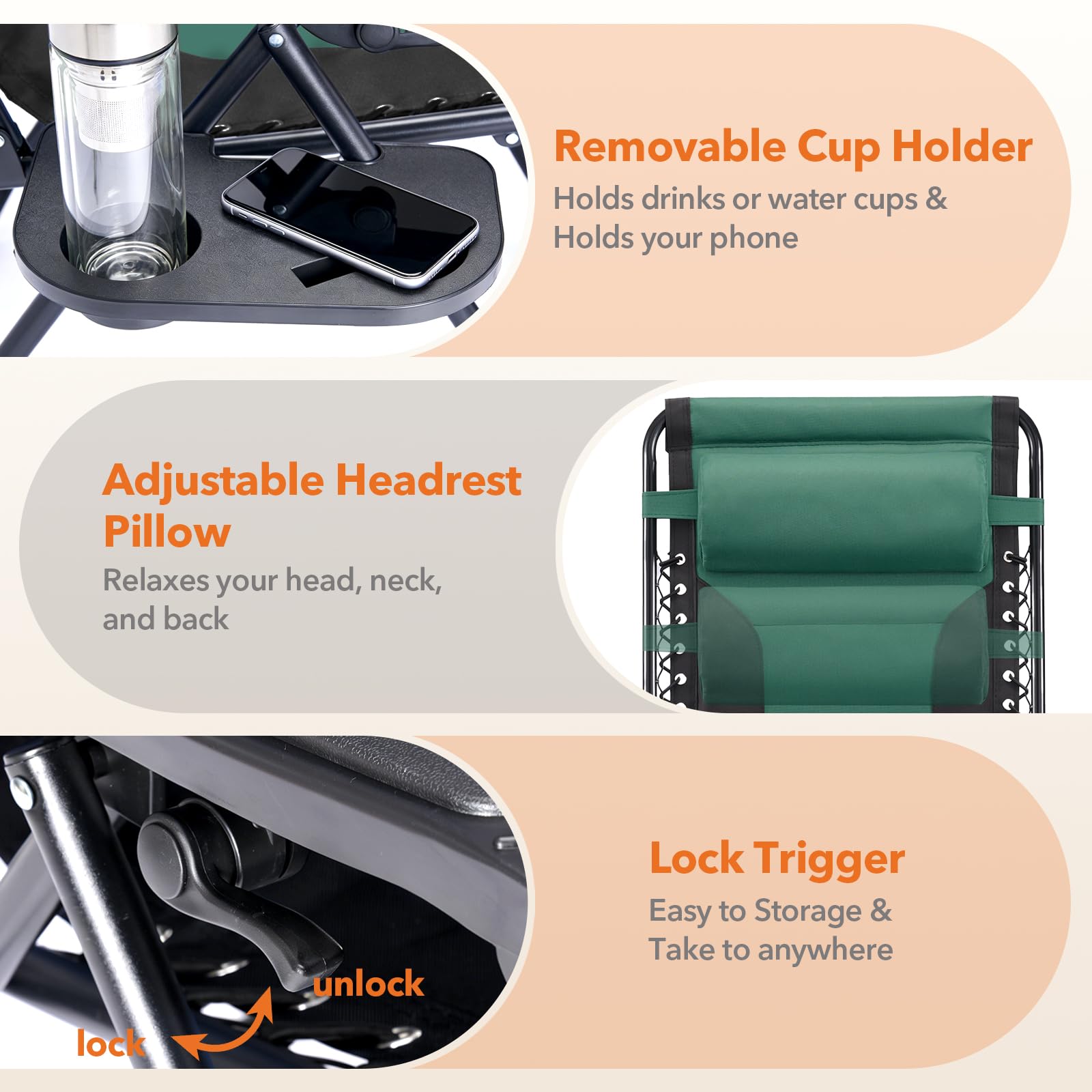 Sweetcrispy detachable cup holder installed showing hands-free drink convenience