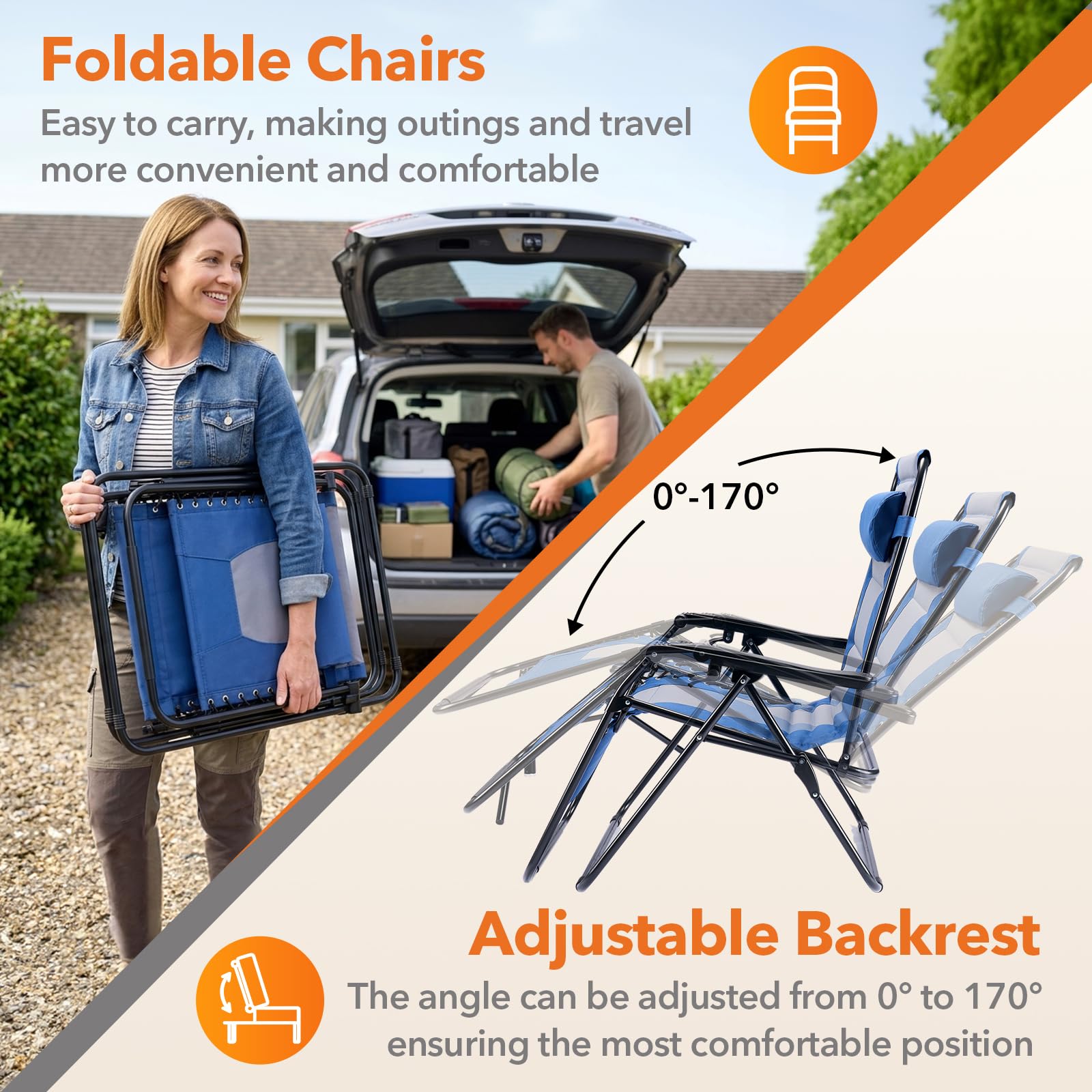 Sweetcrispy adjustable headrest and pillow demonstrating neck support