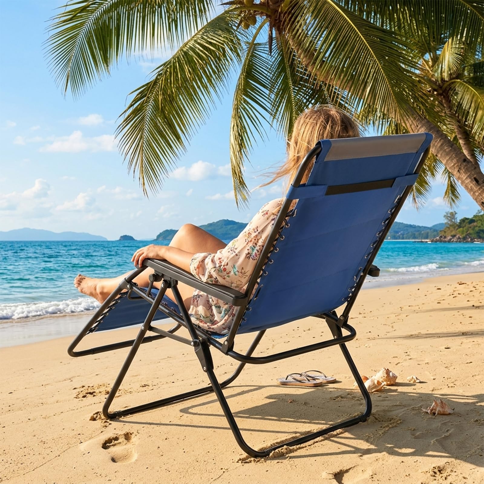 Sweetcrispy chair in backyard lifestyle setting ideal for outdoor relaxation