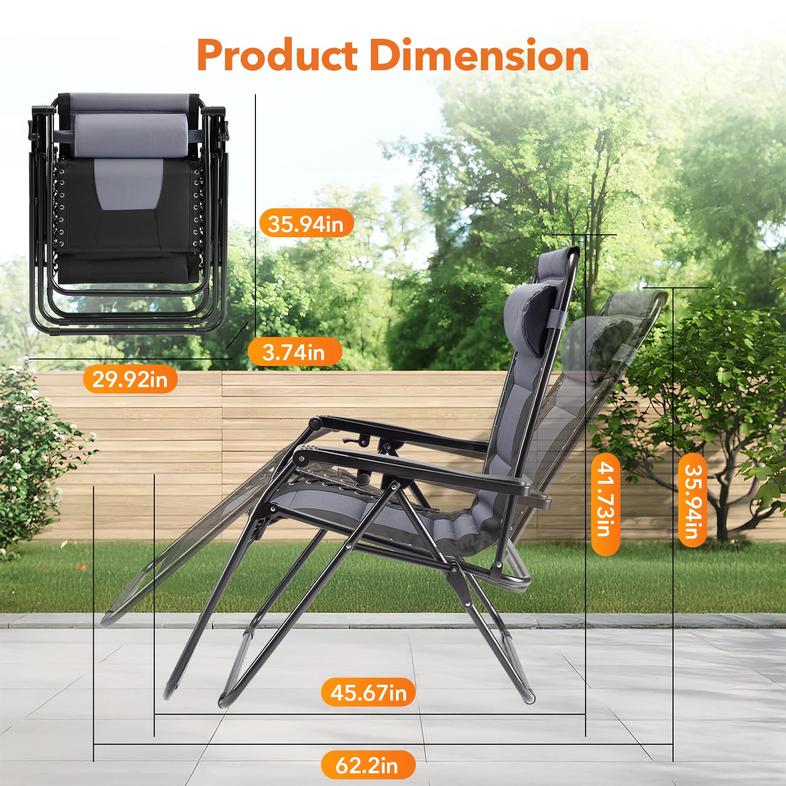 Sweetcrispy chair with person to show scale, clear 400 lb support and oversized fit benefit