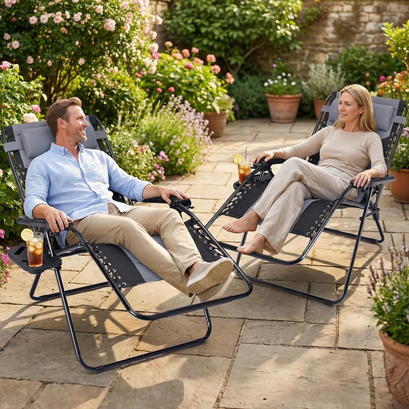 Sweetcrispy side profile in recline position, demonstrates versatile 170° relaxation benefit