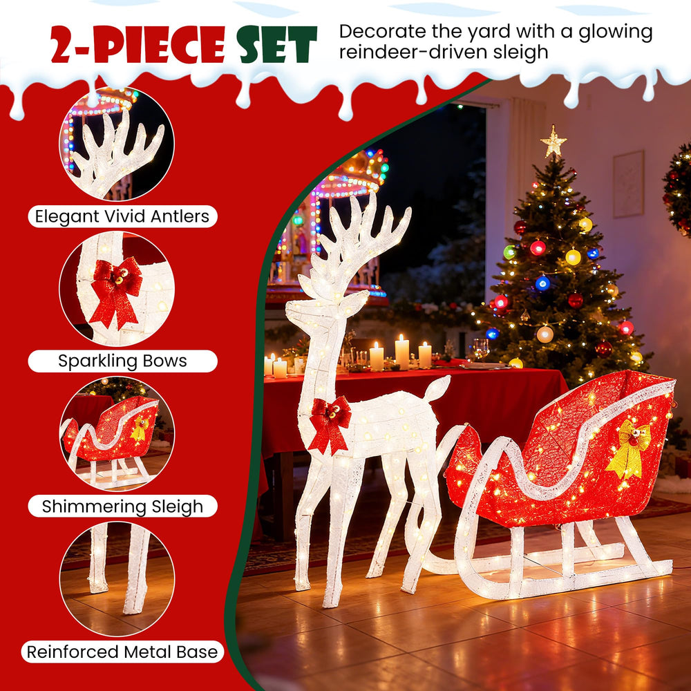 Sweetcrispy sleigh side profile showcasing elegant bow and metal frame