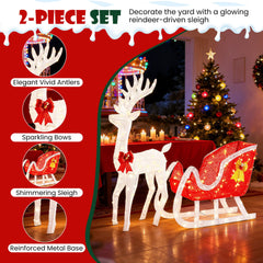Sweetcrispy sleigh side profile showcasing elegant bow and metal frame