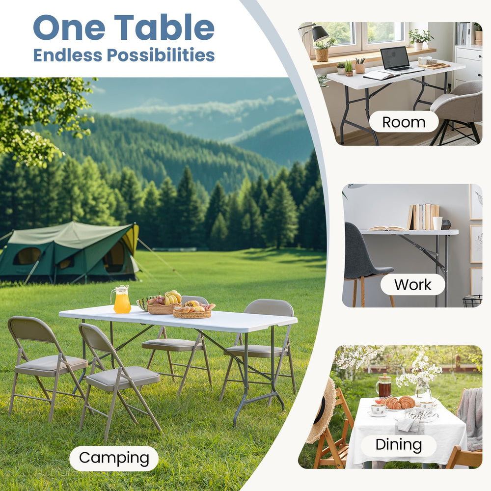 Sweetcrispy table folded flat for compact storage and easy transport